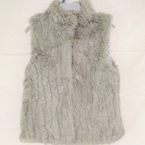 Zara Light Grey Girls Fur Vest 10/11